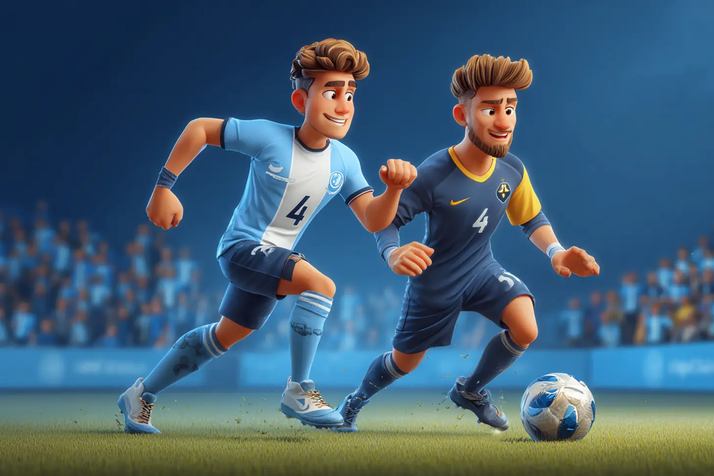 Dos futbolistas disputan el balón en un partido